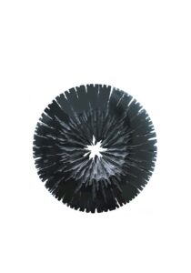 19. TEMOIN / WITNESS - black Belgian marble - 30 x 30 x 08 cm / The iris / L’iris.