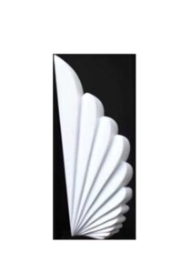 30. VOL DE NUIT / NIGHT FLIGHT - white marble - 72 x 24 x 07 cm / Vibrations of wings / Vibrations des ailes.